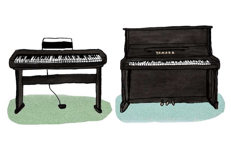 راهنمای کامل برای خرید پیانو دیجیتال یا آکوستیک